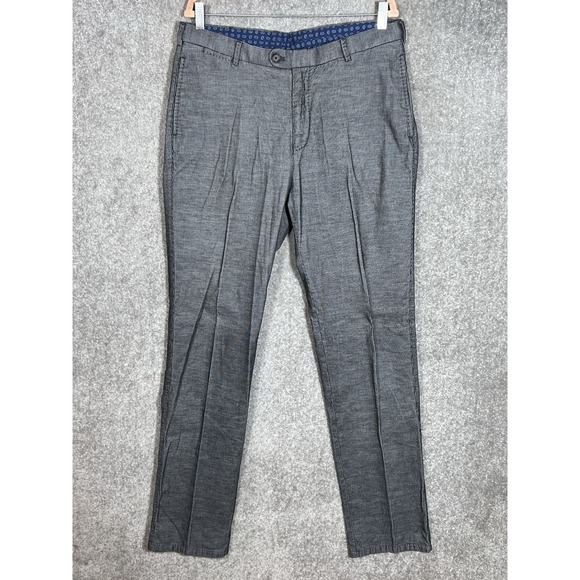 Peter Millar Other - Peter Millar Soft Corduroy Pants Mens Size 35x36 Gray Black Cotton Chino Pockets